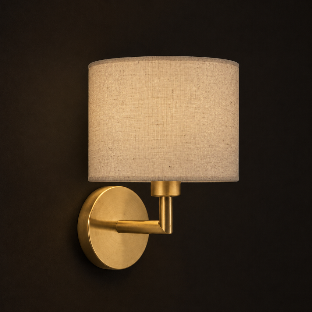 Fabric Wall Light - Adjustable Bedside Reading Sconce