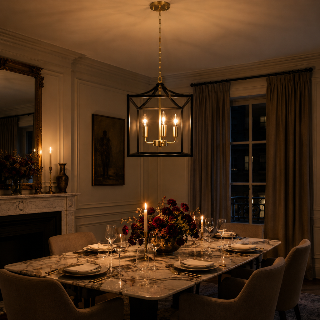 Farmhouse Chandelier - Retro Iron Dining Light
