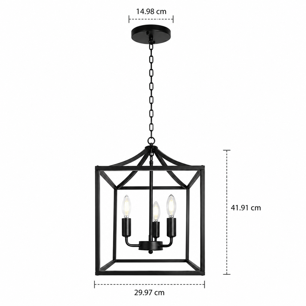 Farmhouse Chandelier - Retro Iron Dining Light