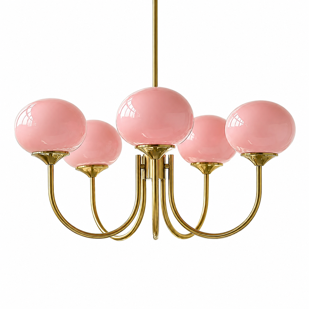 Frosted  5 glass Ball Chandelier - Nordic Pendant Light