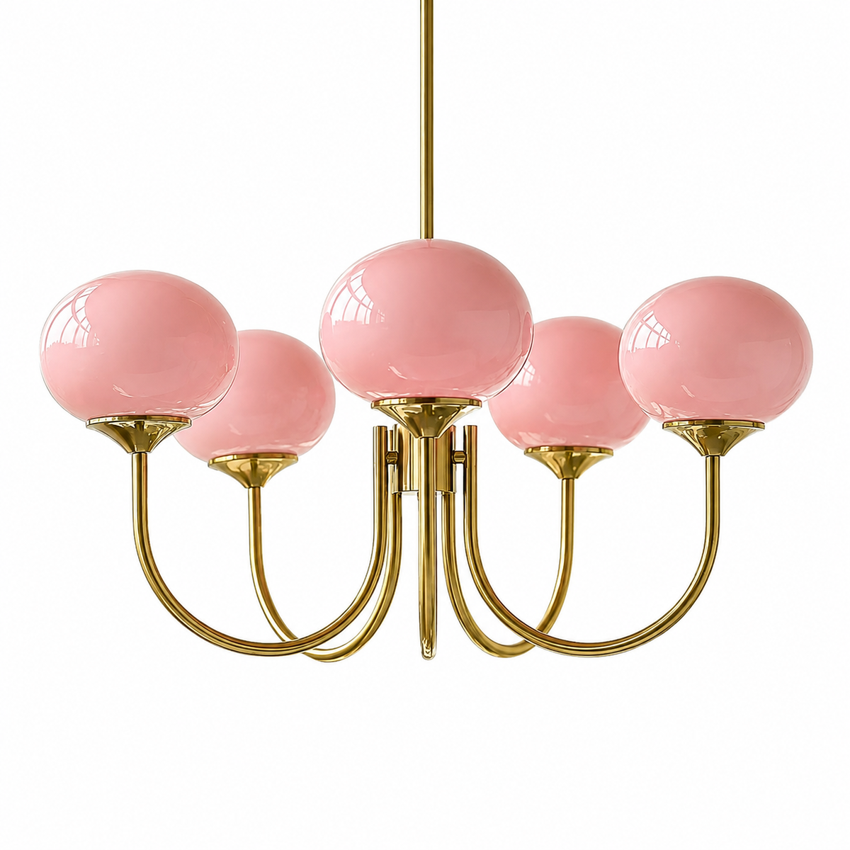 Frosted  5 glass Ball Chandelier - Nordic Pendant Light