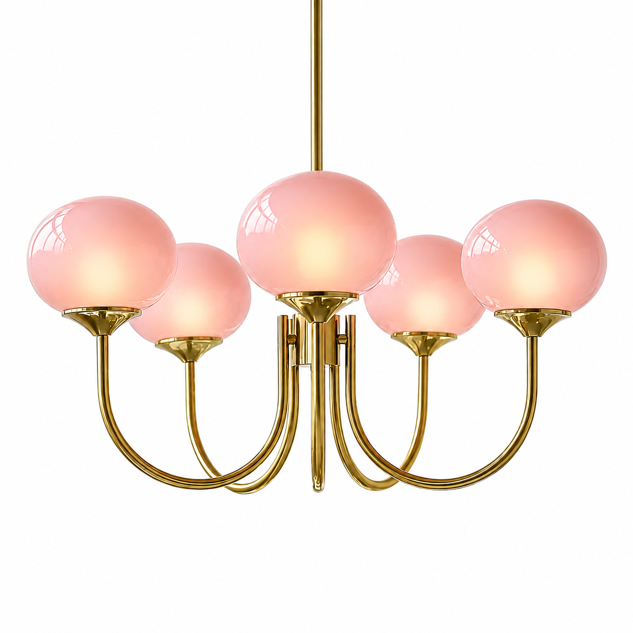 Frosted  5 glass Ball Chandelier - Nordic Pendant Light