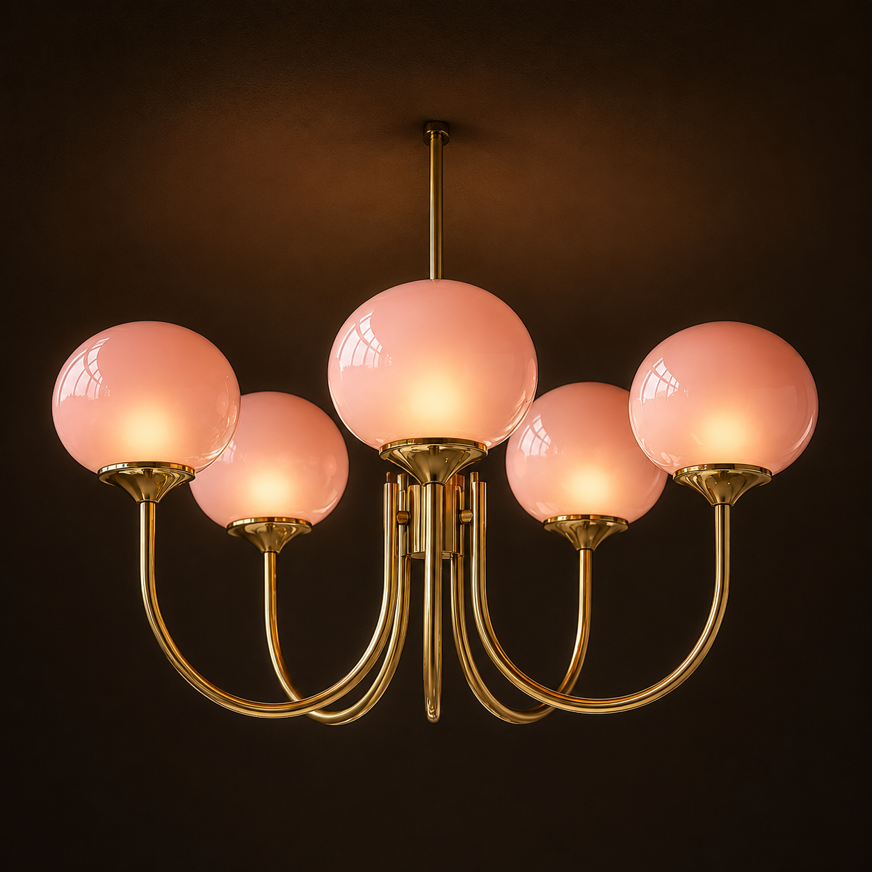 Frosted  5 glass Ball Chandelier - Nordic Pendant Light