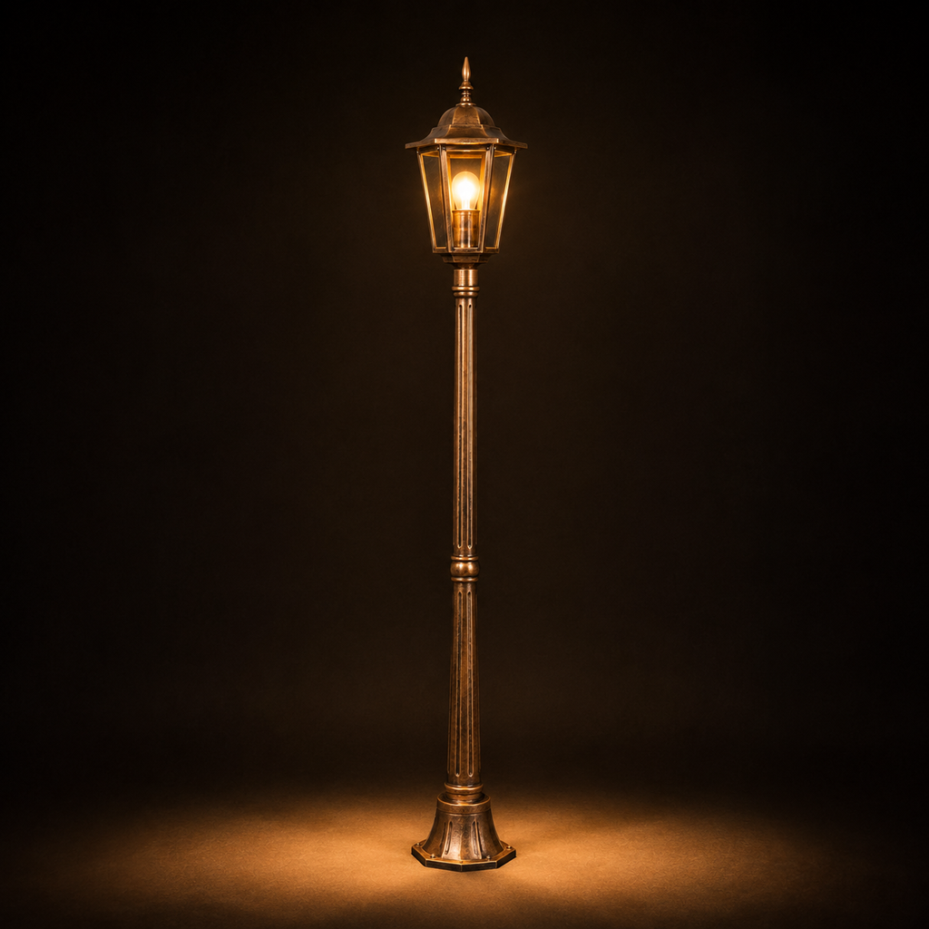 Garden Post Light - Retro Lawn Lamp - 1.8m