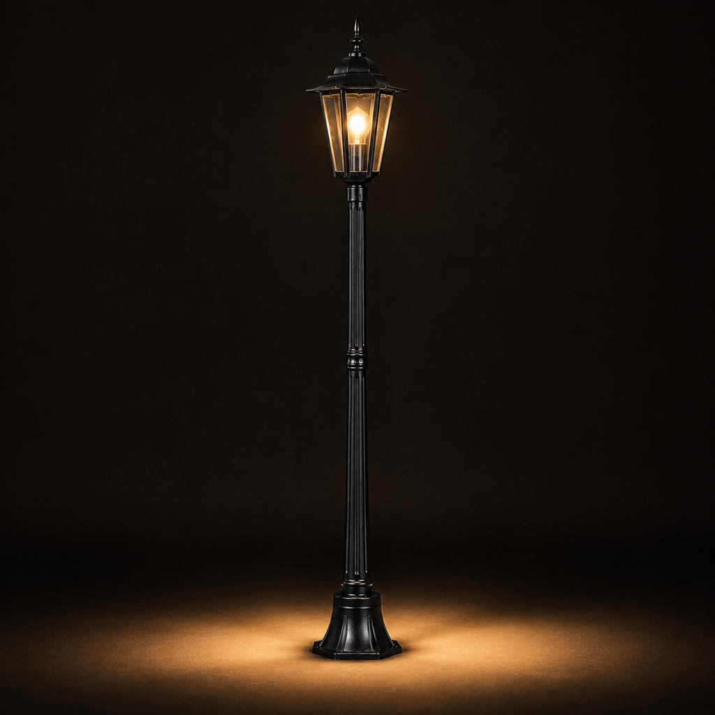 Garden Post Light - Retro Lawn Lamp - 1.8m