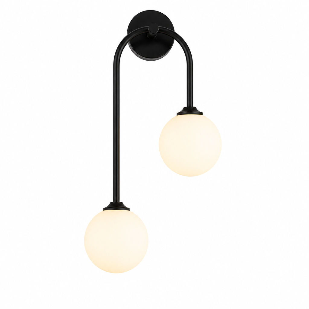 Glass Ball Wall Light - Nordic Double Bedroom Sconce