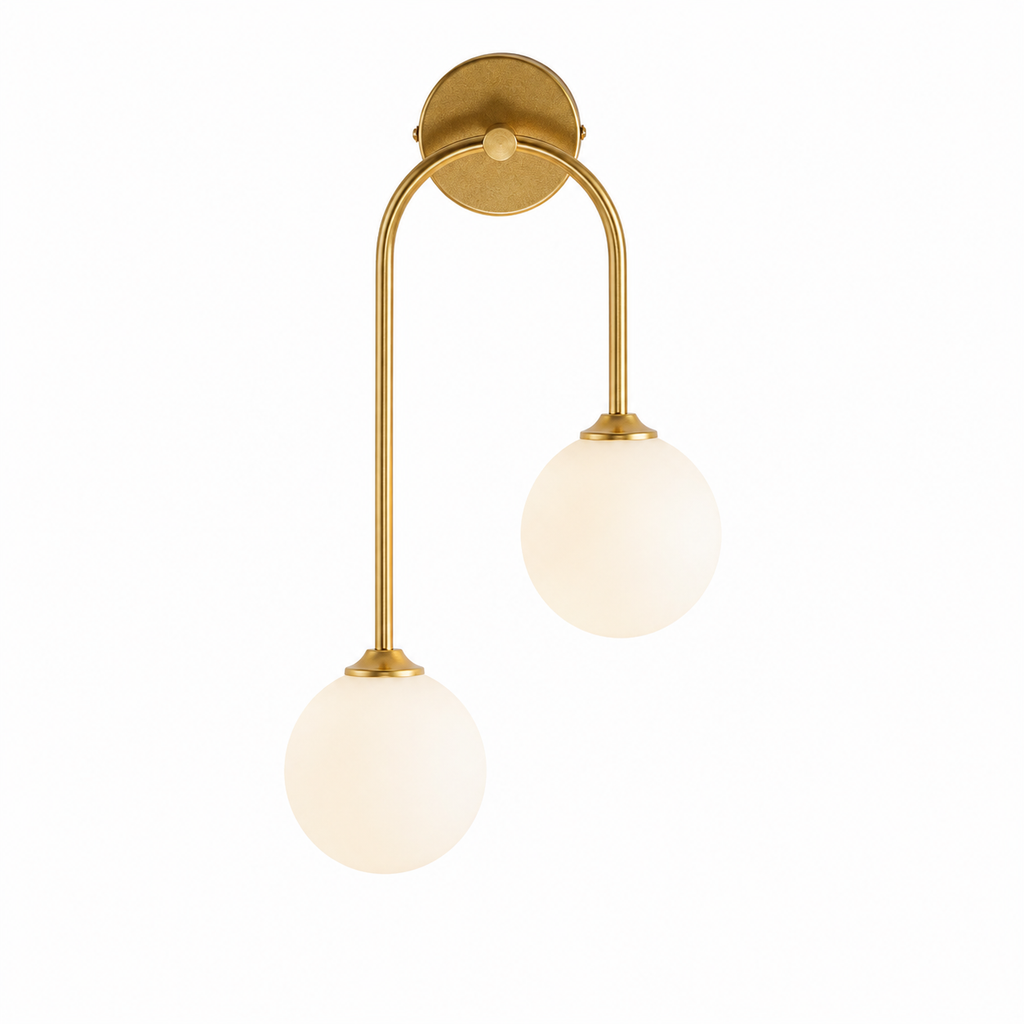 Glass Ball Wall Light - Nordic Double Bedroom Sconce