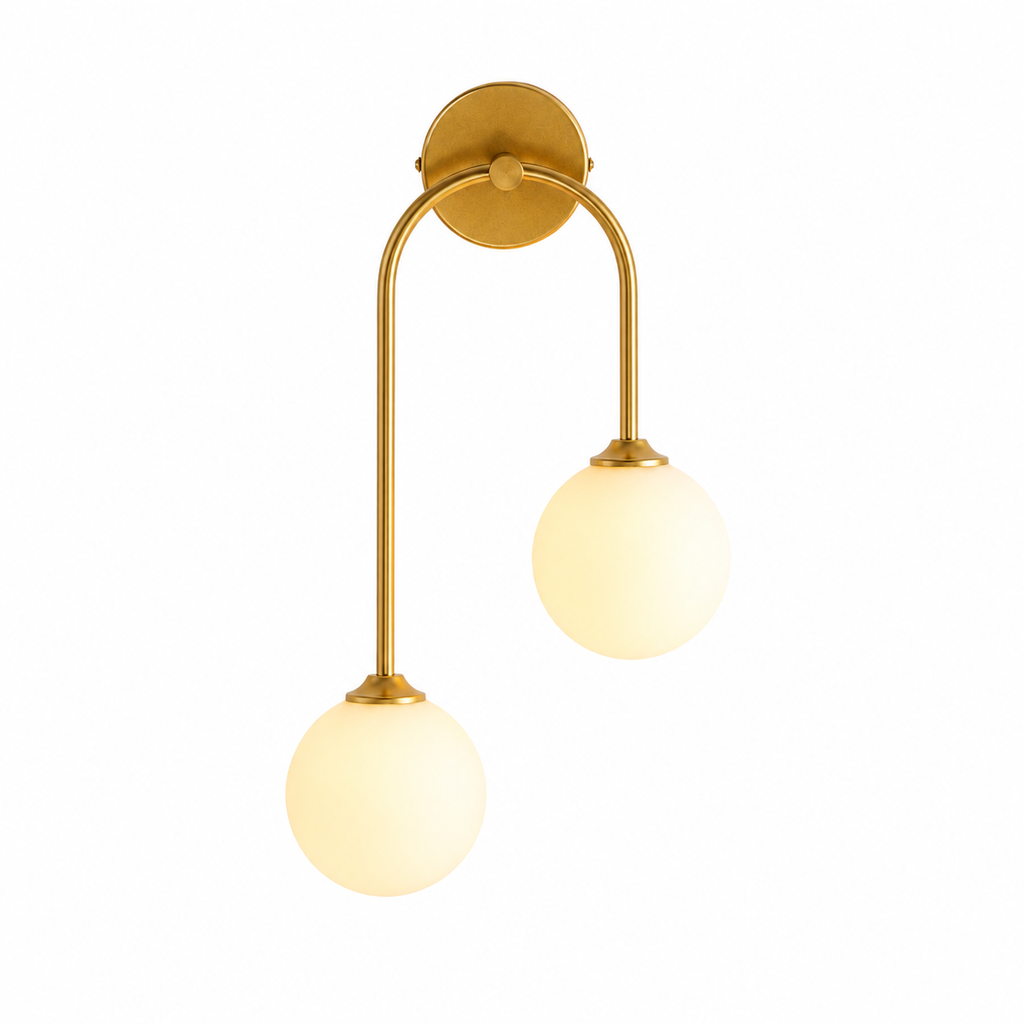Glass Ball Wall Light - Nordic Double Bedroom Sconce
