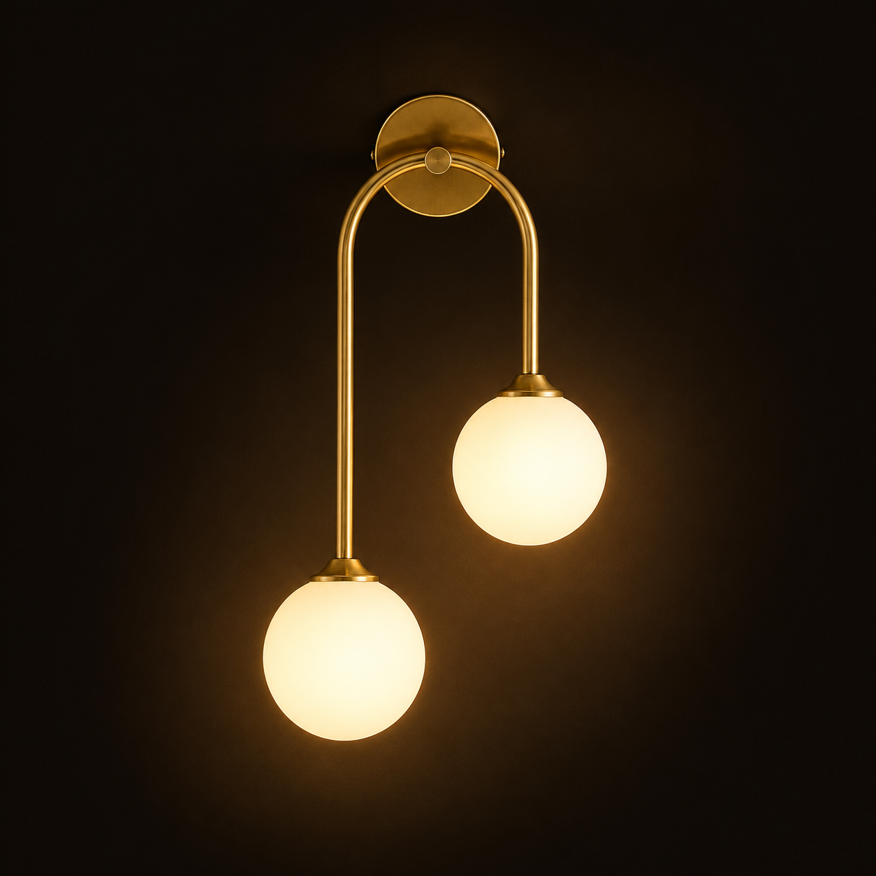 Glass Ball Wall Light - Nordic Double Bedroom Sconce
