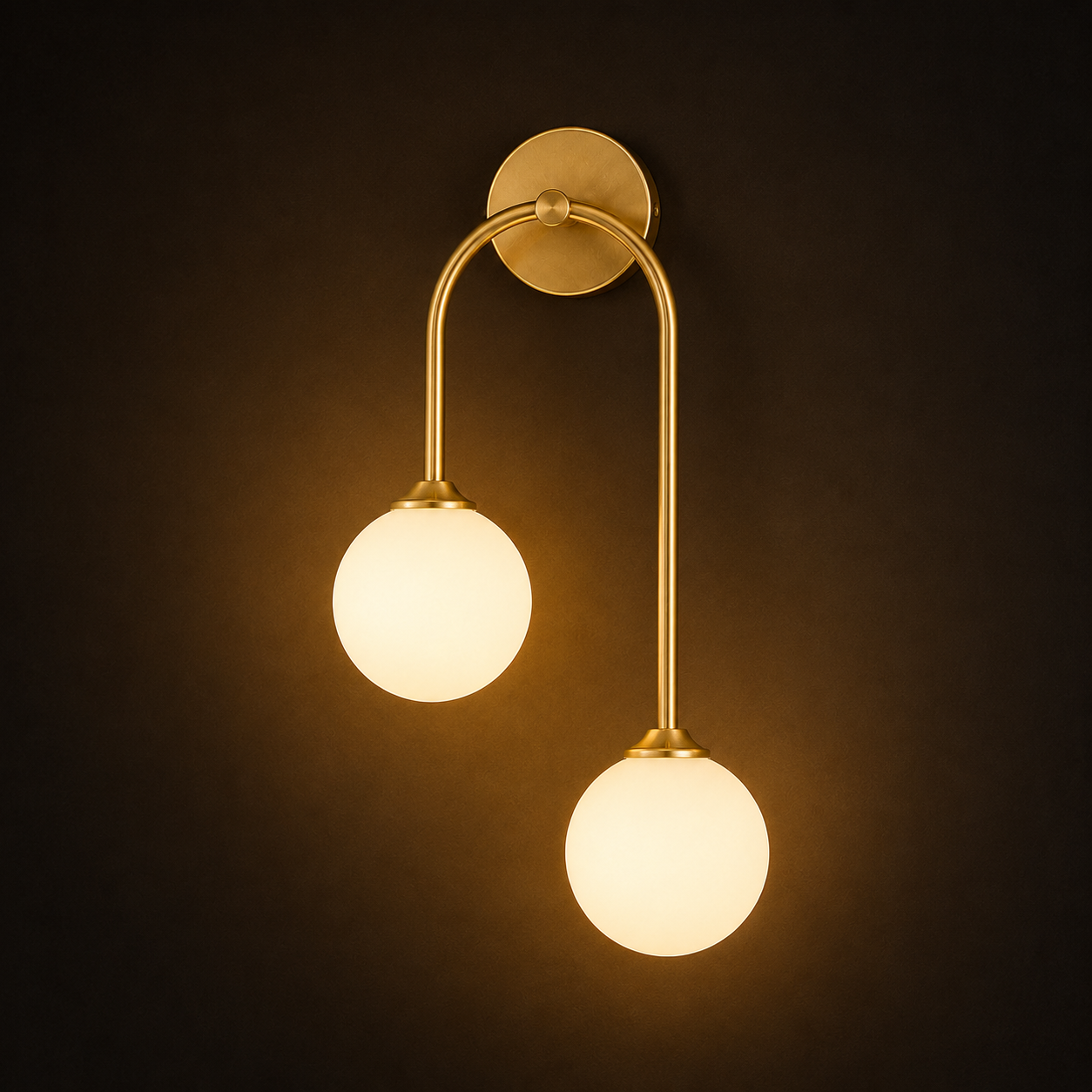 Glass Ball Wall Light - Nordic Double Bedroom Sconce