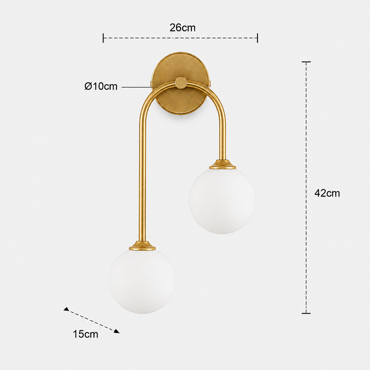 Glass Ball Wall Light - Nordic Double Bedroom Sconce