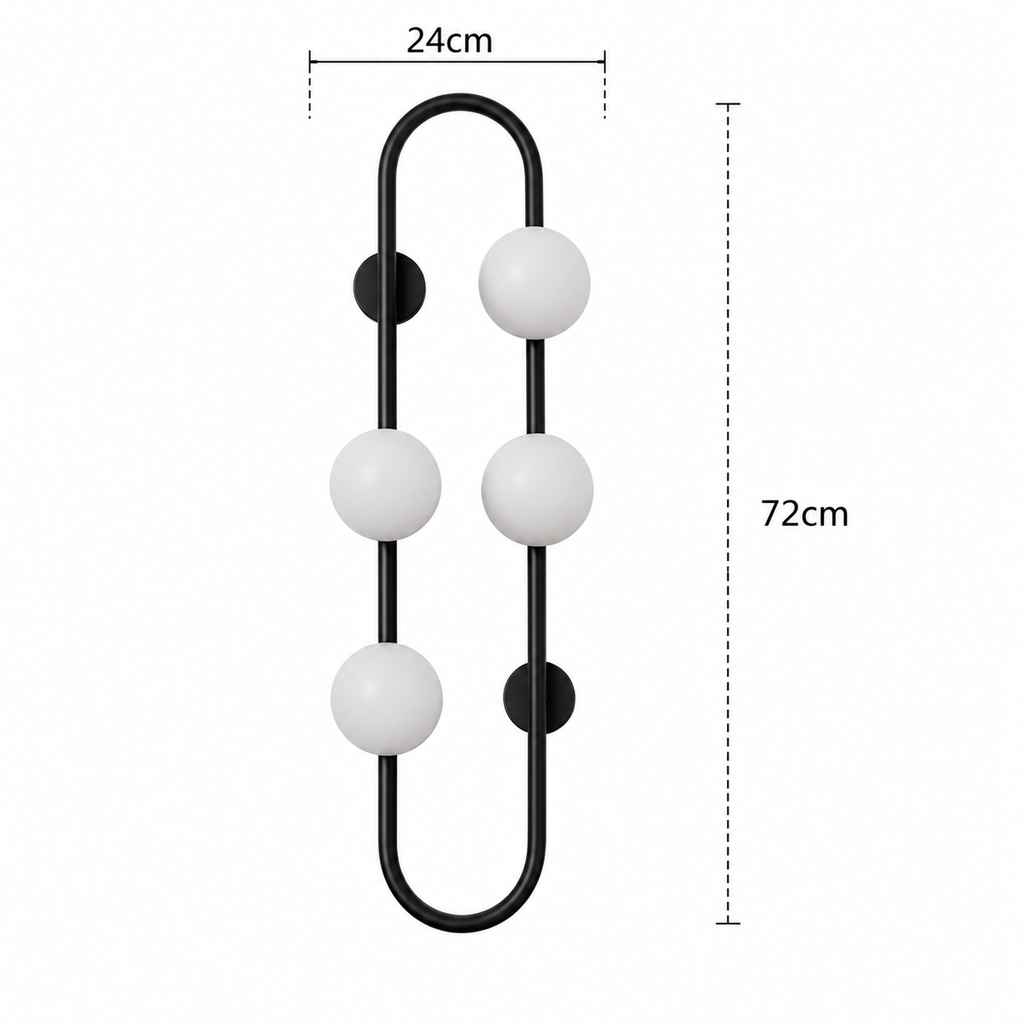 Glass Ball Wall Light - Nordic Bedside Sconce