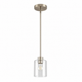 Glass Pendant Light - Minimalist Cylinder Shade