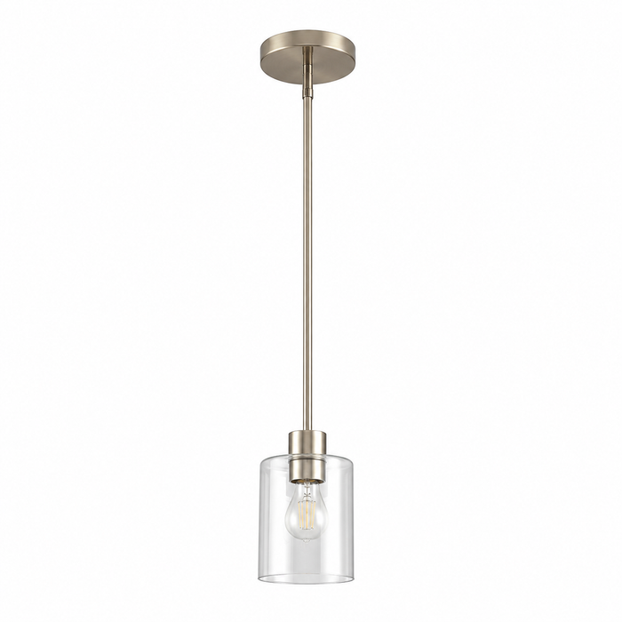 Glass Pendant Light - Minimalist Cylinder Shade