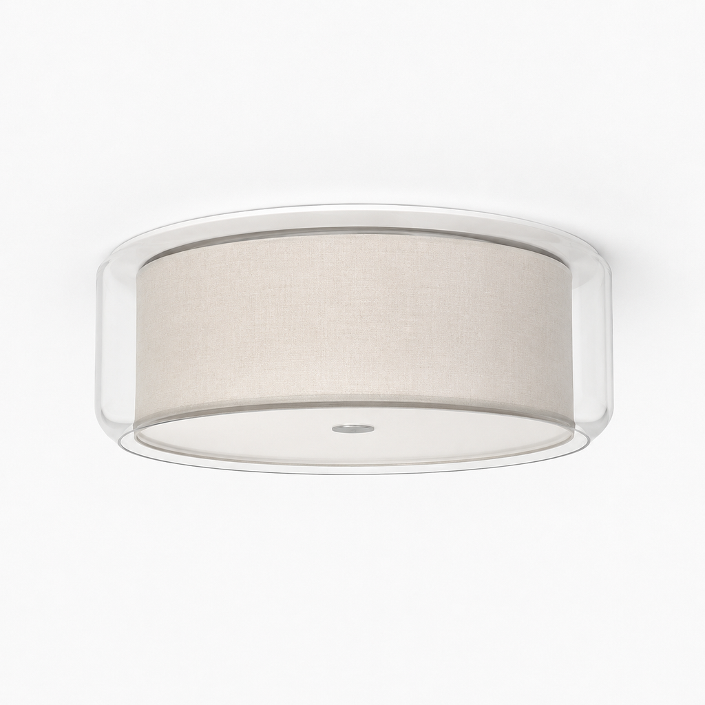Glass Flush Mount Ceiling Light - 36W Dimmable Hallway and Bedroom