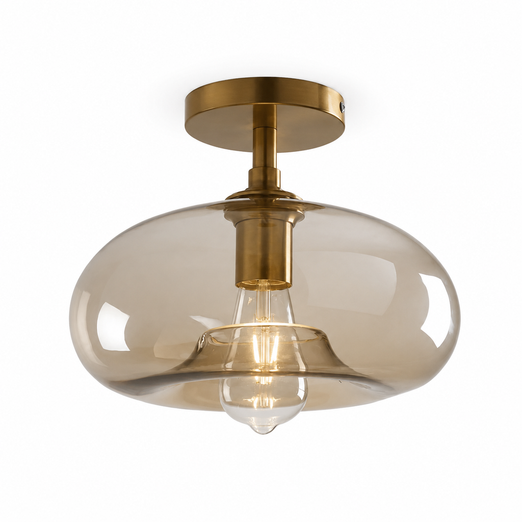 Glass LED Ceiling Light - Minimalist Flush Mount