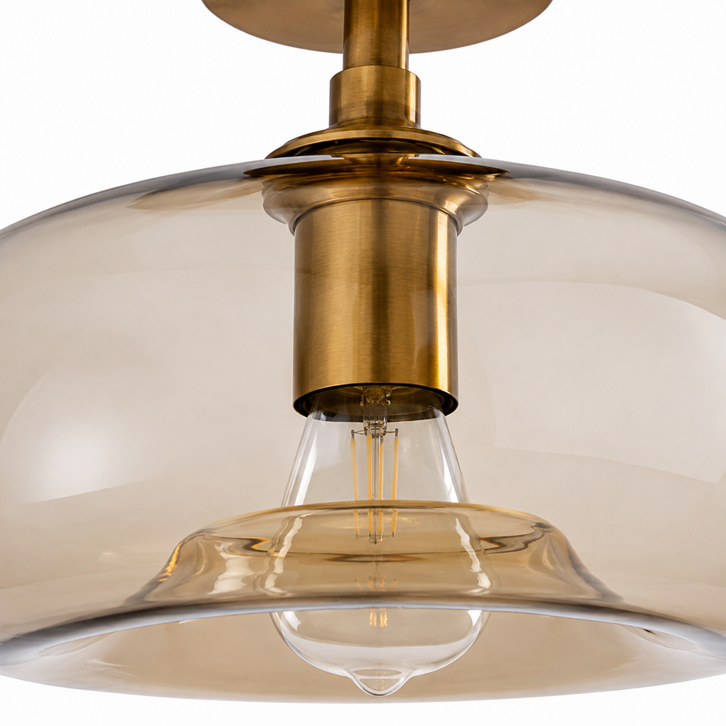 Glass LED Ceiling Light - Minimalist Flush Mount