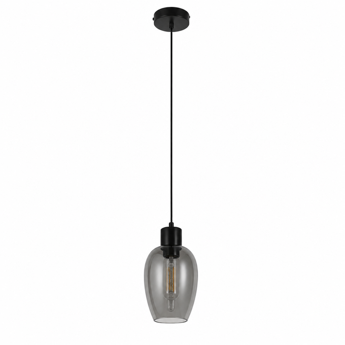 Glass Pendant Light - Vintage Black Dining Cluster Light