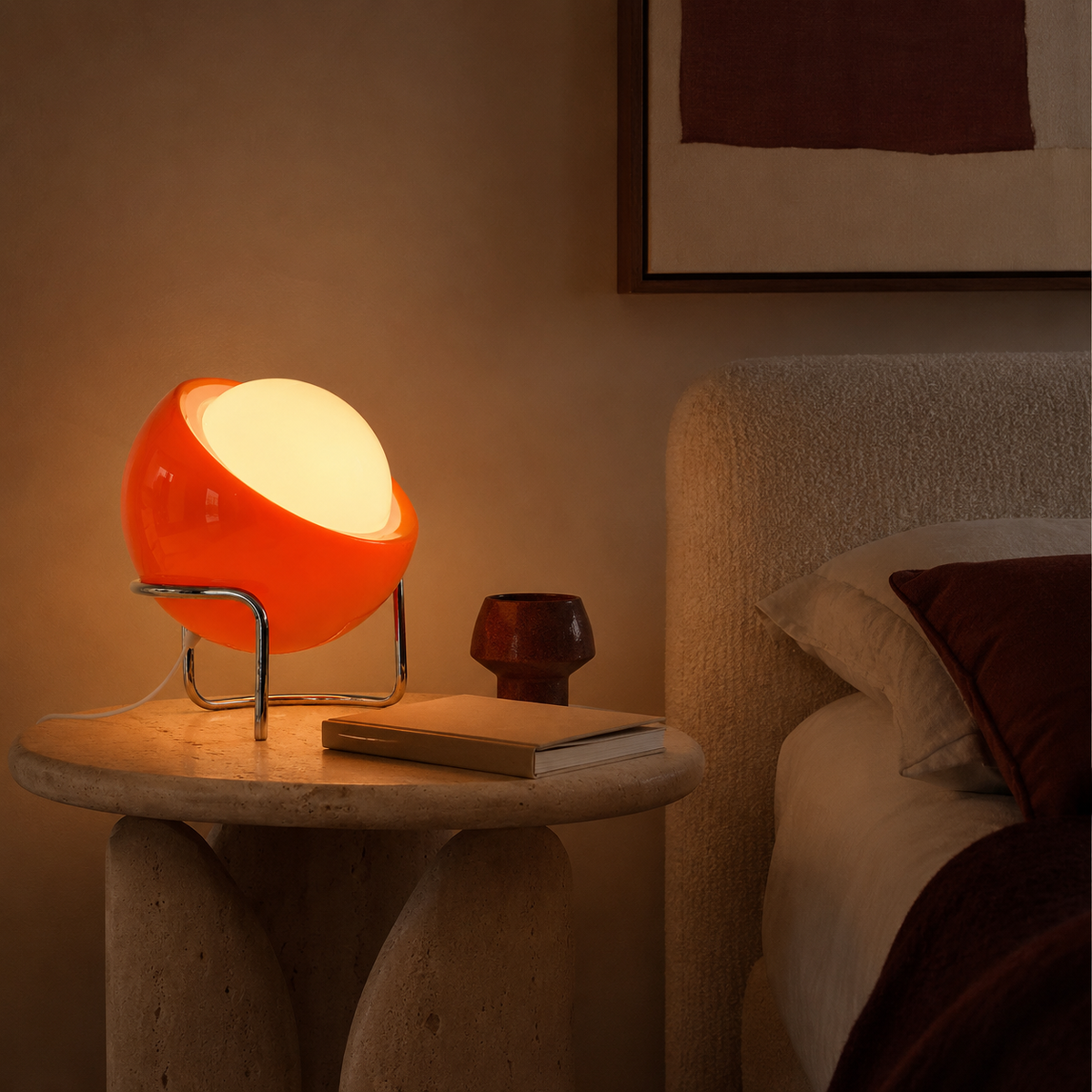 Glass Table Lamp - Mid-Century Creative Bedside Lamp