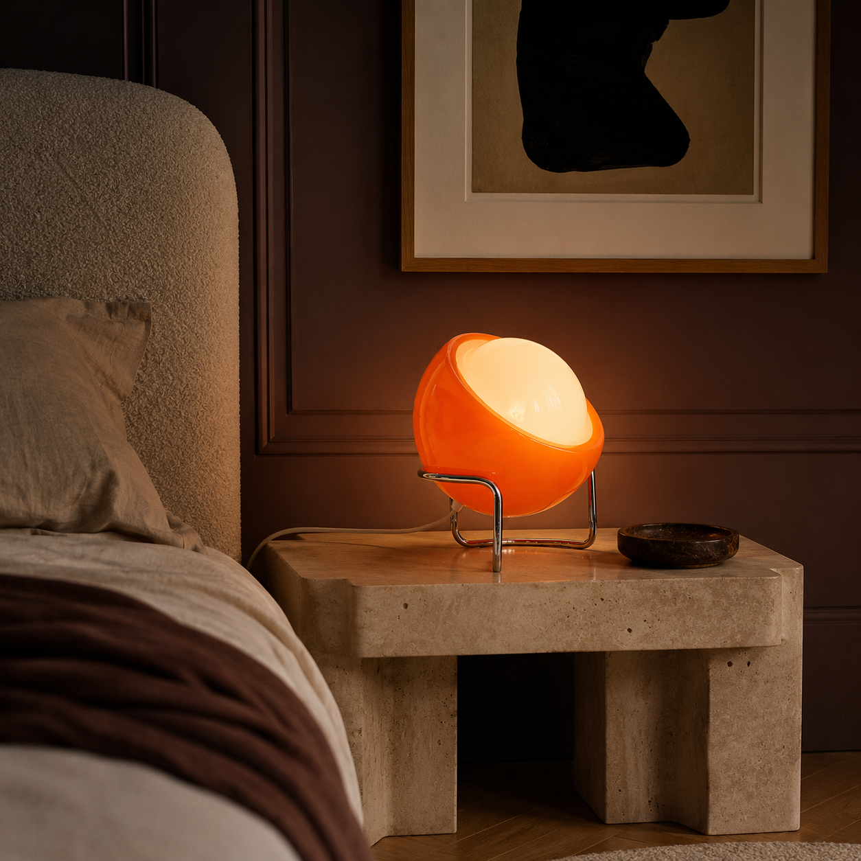 Glass Table Lamp - Mid-Century Creative Bedside Lamp