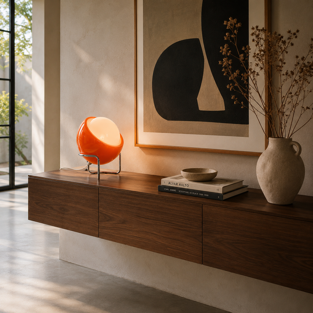 Glass Table Lamp - Mid-Century Creative Bedside Lamp
