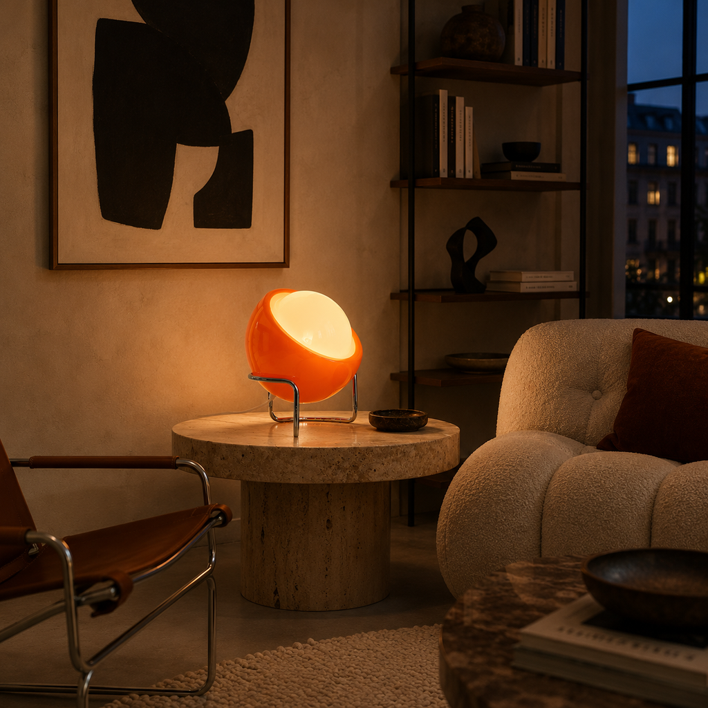 Glass Table Lamp - Mid-Century Creative Bedside Lamp
