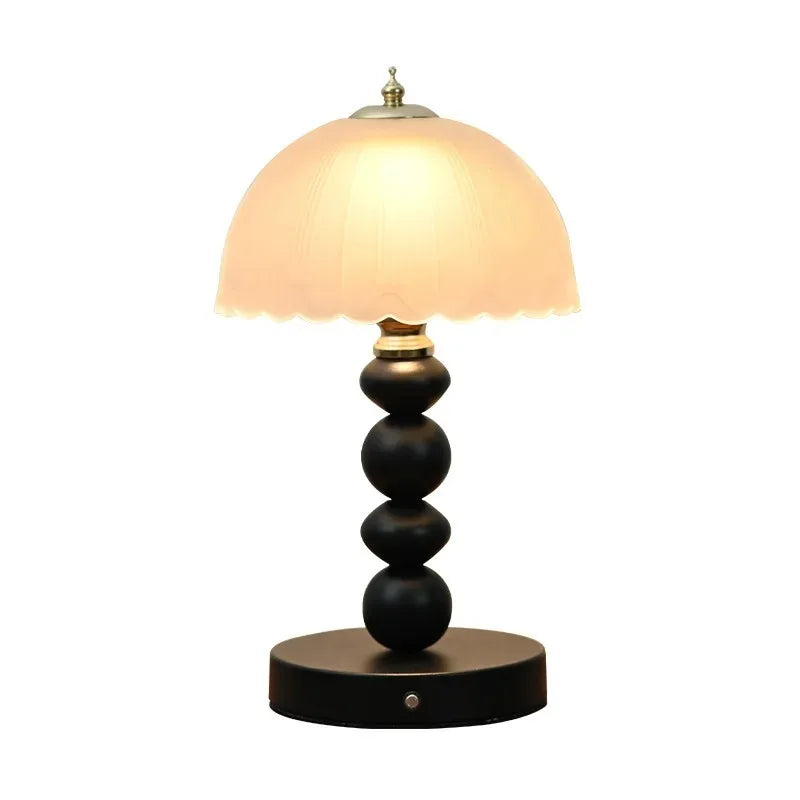 Glass Table Lamp - Nordic Sculptural Bedside Lamp