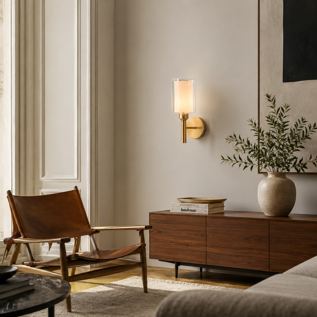 Glass Wall Light - Creative E27 Bedside & Living Room Sconce
