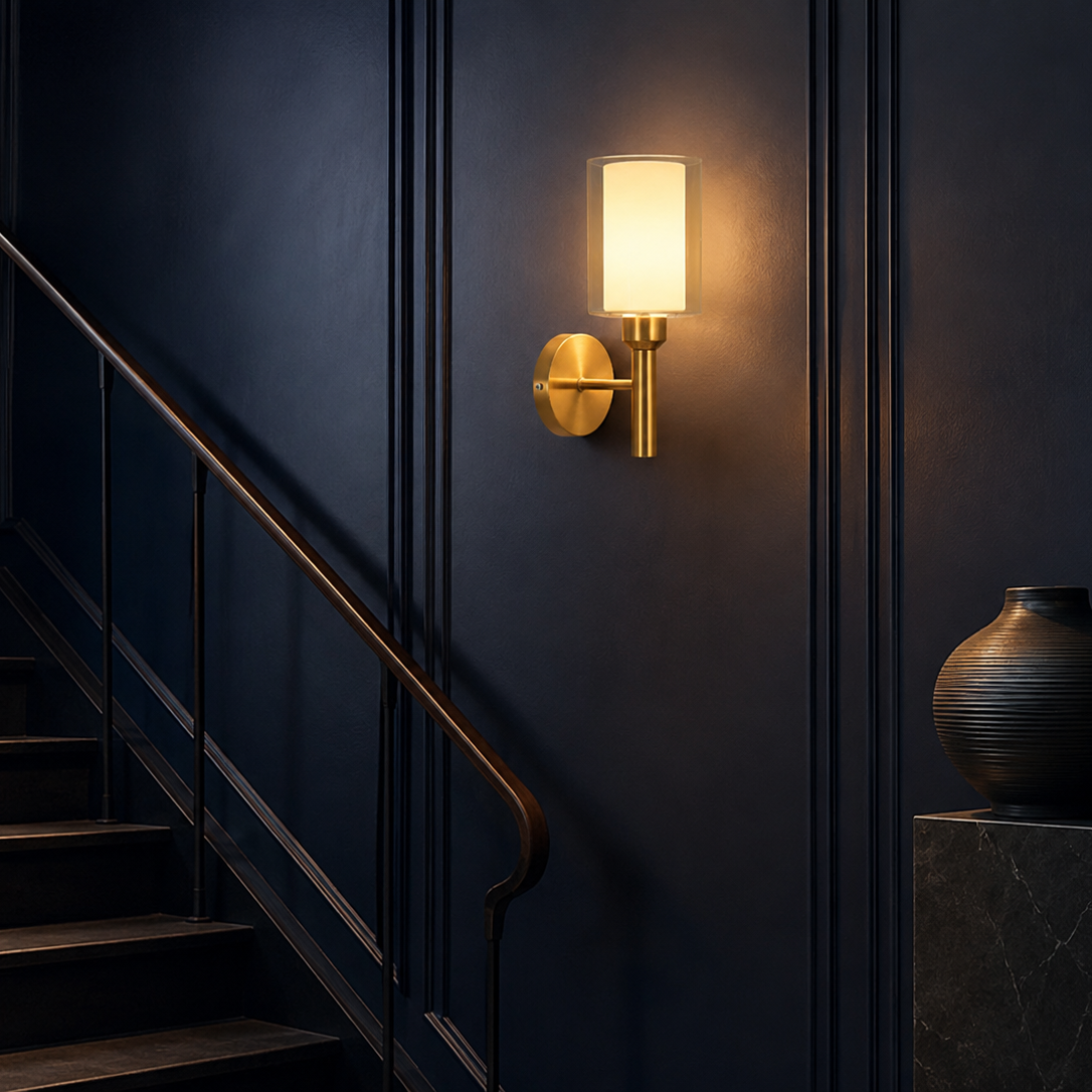 Glass Wall Light - Creative E27 Bedside & Living Room Sconce