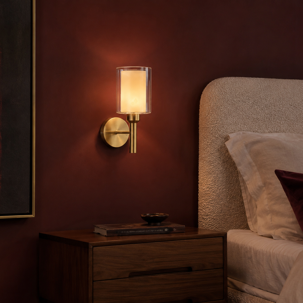 Glass Wall Light - Creative E27 Bedside & Living Room Sconce