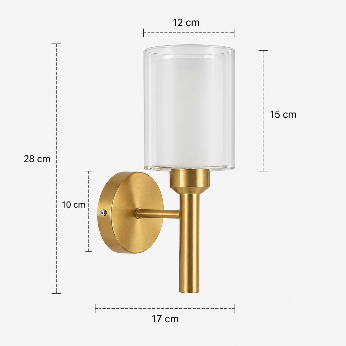 Glass Wall Light - Creative E27 Bedside & Living Room Sconce