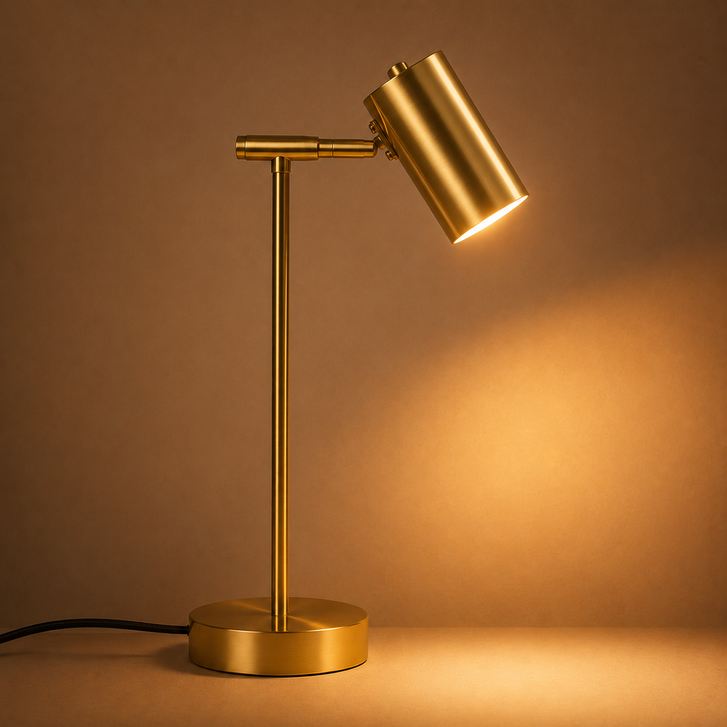 Gold Desk Lamp - Modern Eye-Care Reading Table Lamp