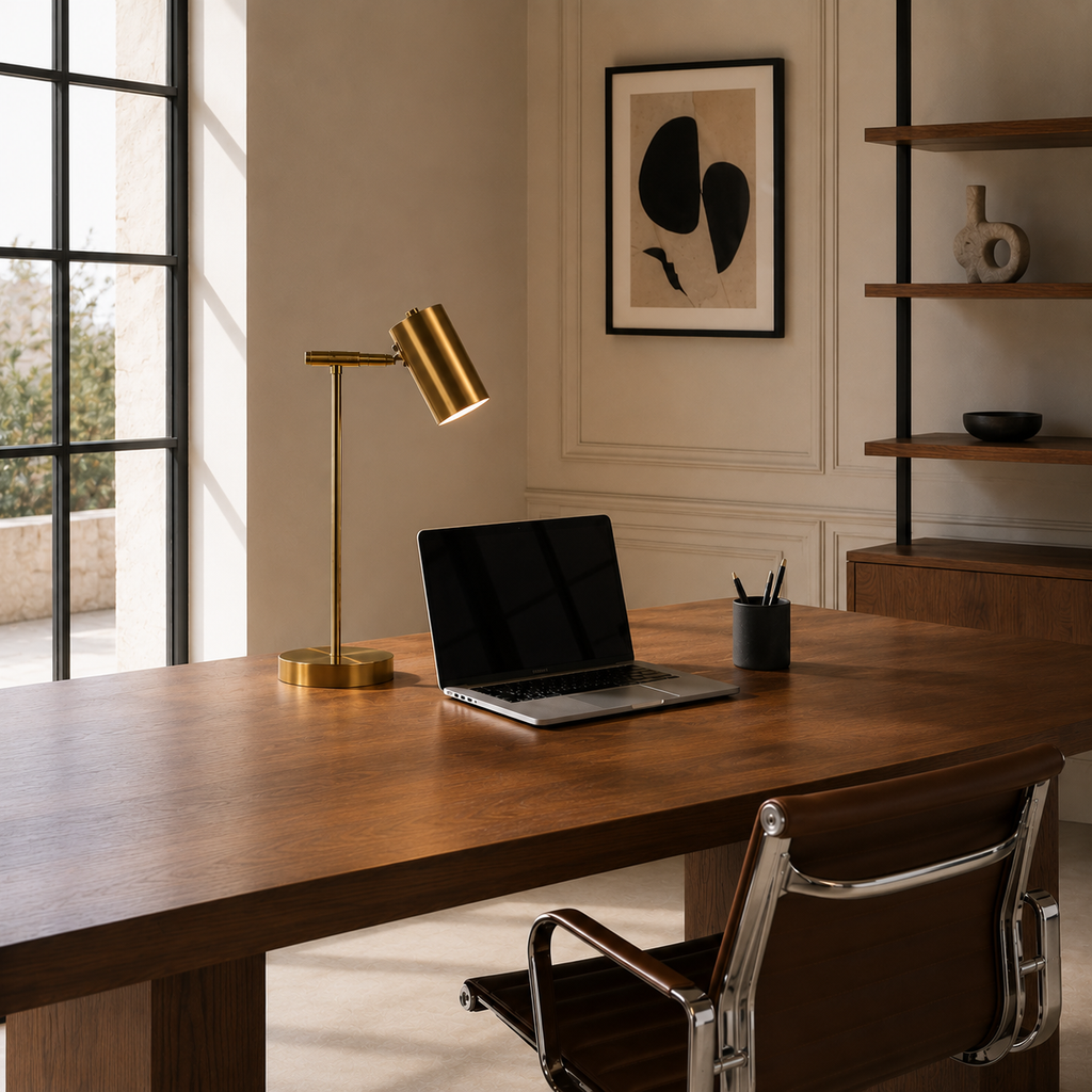 Gold Desk Lamp - Modern Eye-Care Reading Table Lamp