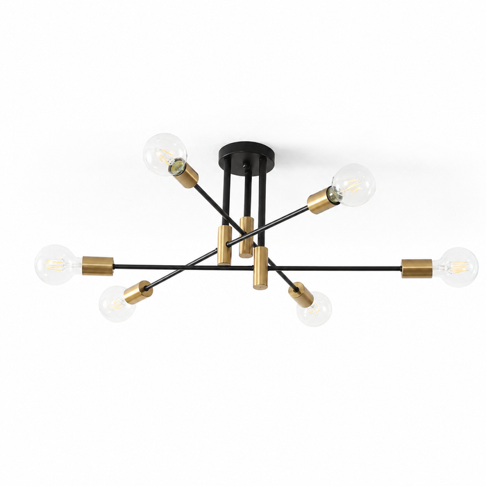 Industrial Chandelier - Vintage 6-Light E27 Ceiling Light