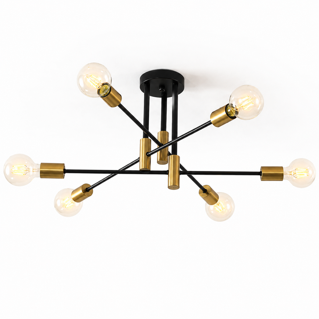 Industrial Chandelier - Vintage 6-Light E27 Ceiling Light