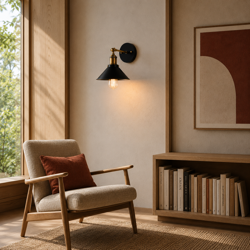 Industrial Wall Light - Retro Staircase and Hallway Sconce
