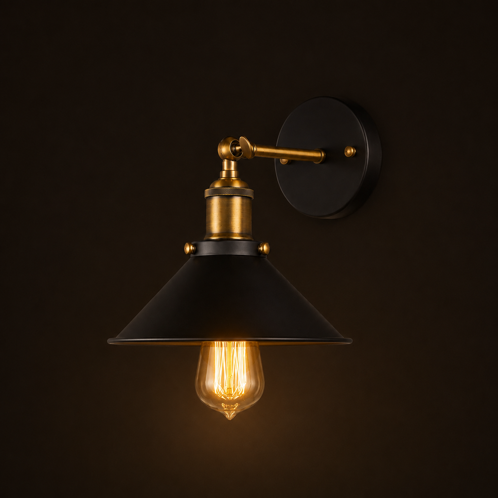 Industrial Wall Light - Retro Staircase and Hallway Sconce