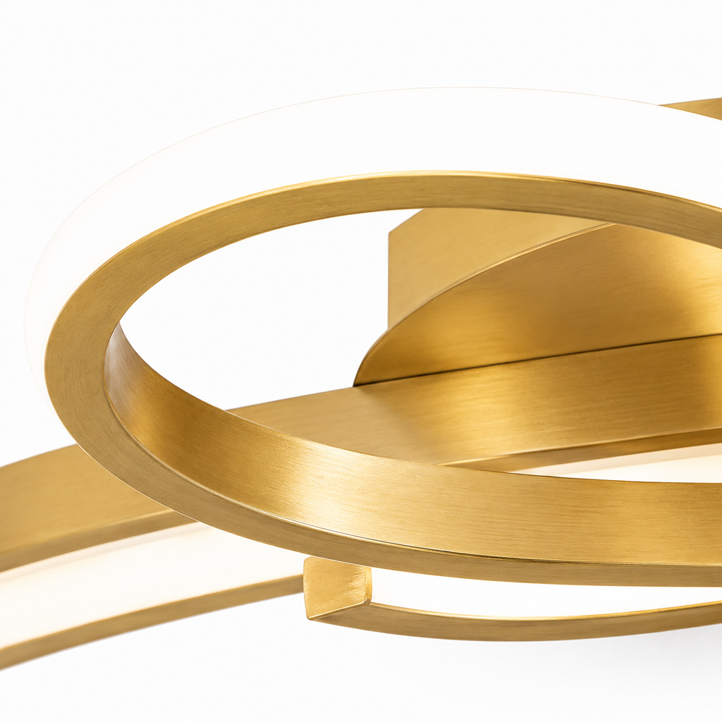 LED Ceiling Light - 36W Minimalist Gold Flush - Cool White