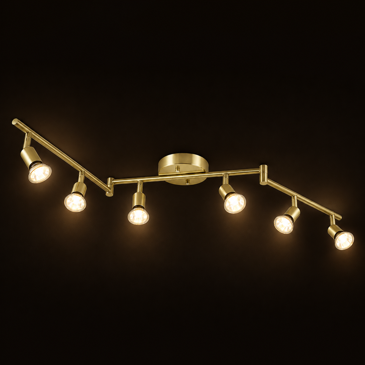 LED Ceiling Spotlight - Foldable 6-Head Bar