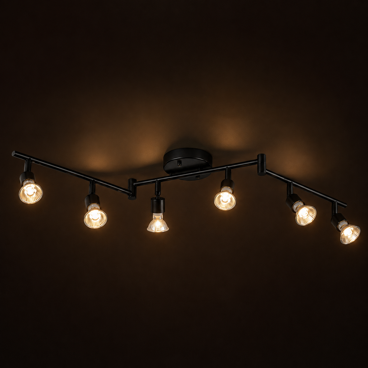 LED Ceiling Spotlight - Foldable 6-Head Bar