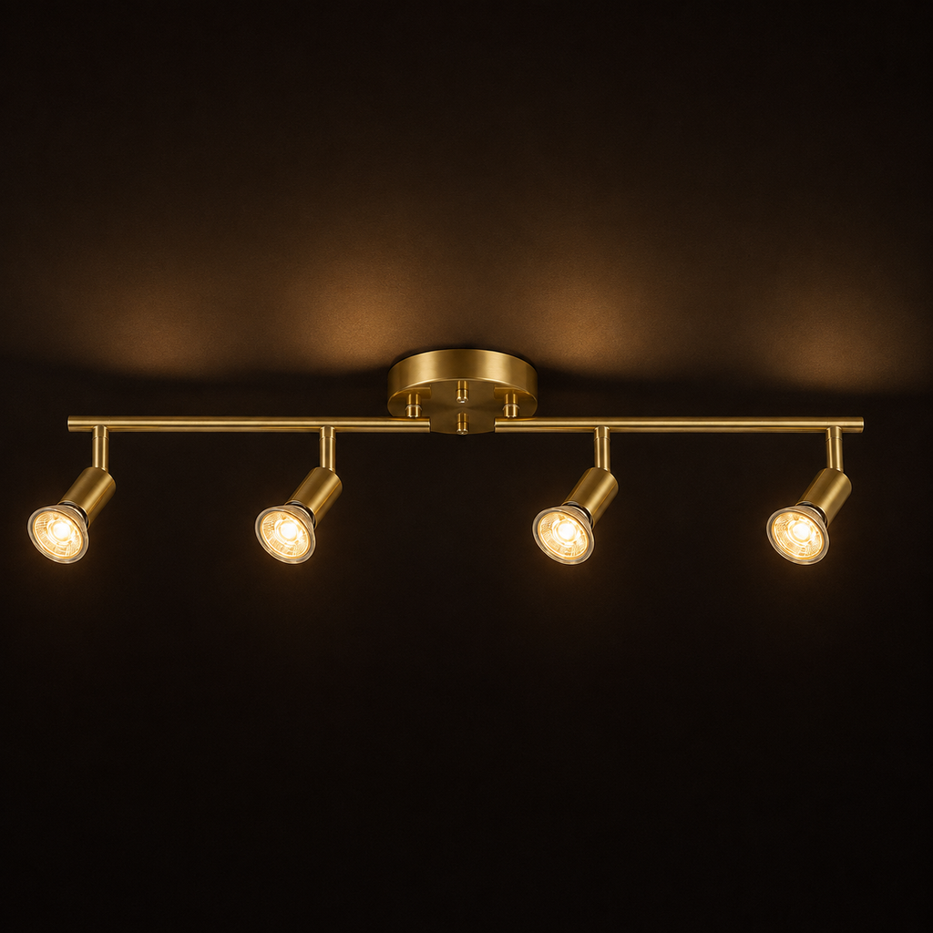 LED Ceiling Spotlight - Foldable 4-Head Bar