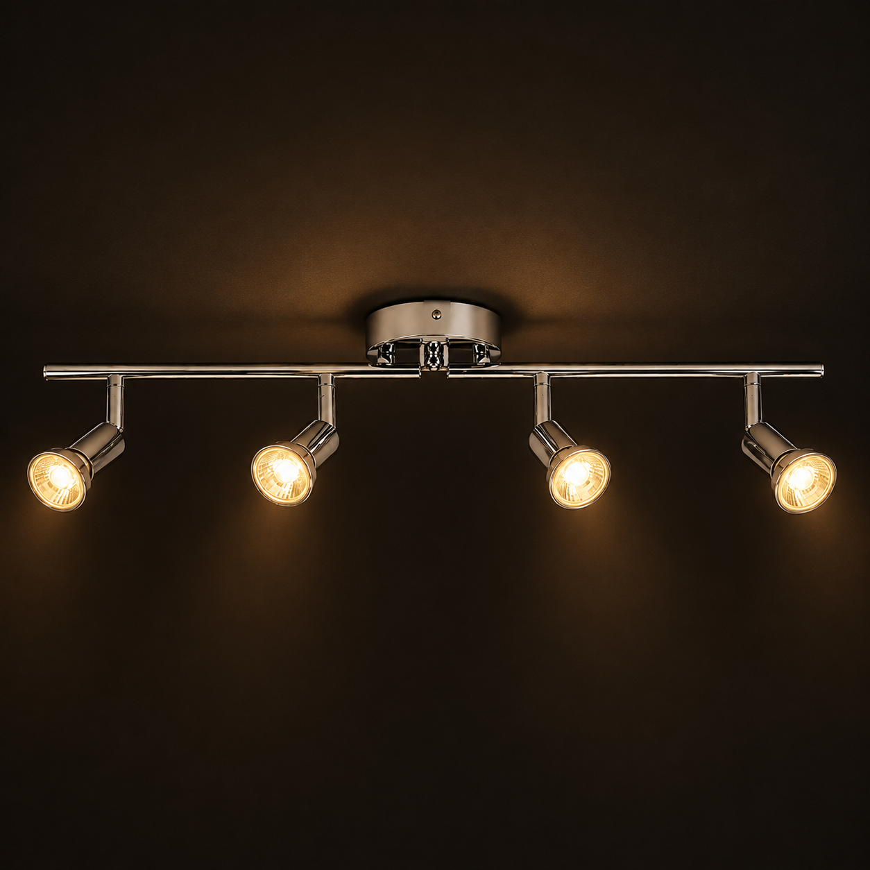 LED Ceiling Spotlight - Foldable 4-Head Bar