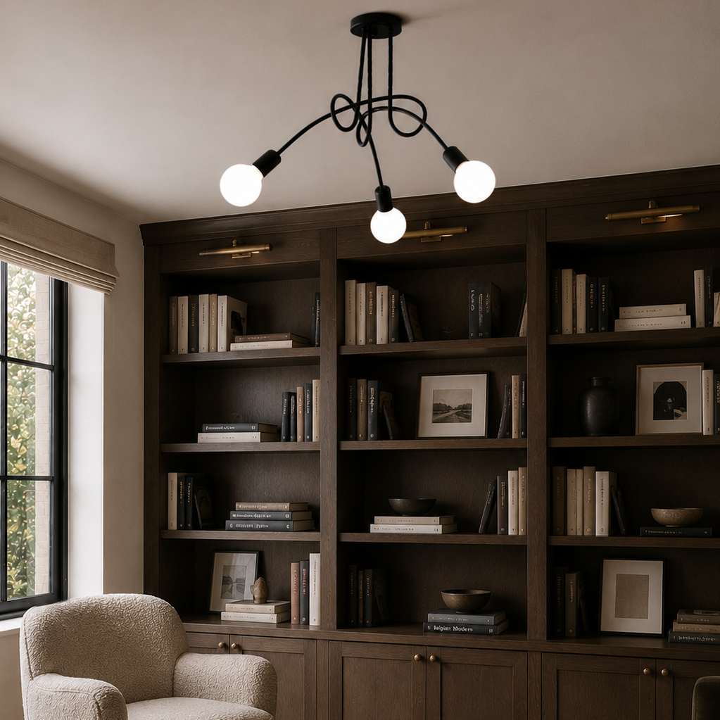 LED Chandelier - Modern 3-Light Living Room Ceiling Light