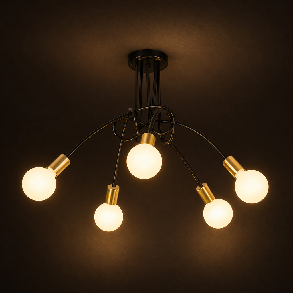 LED Chandelier - Modern 5-Light Living Room Ceiling Light