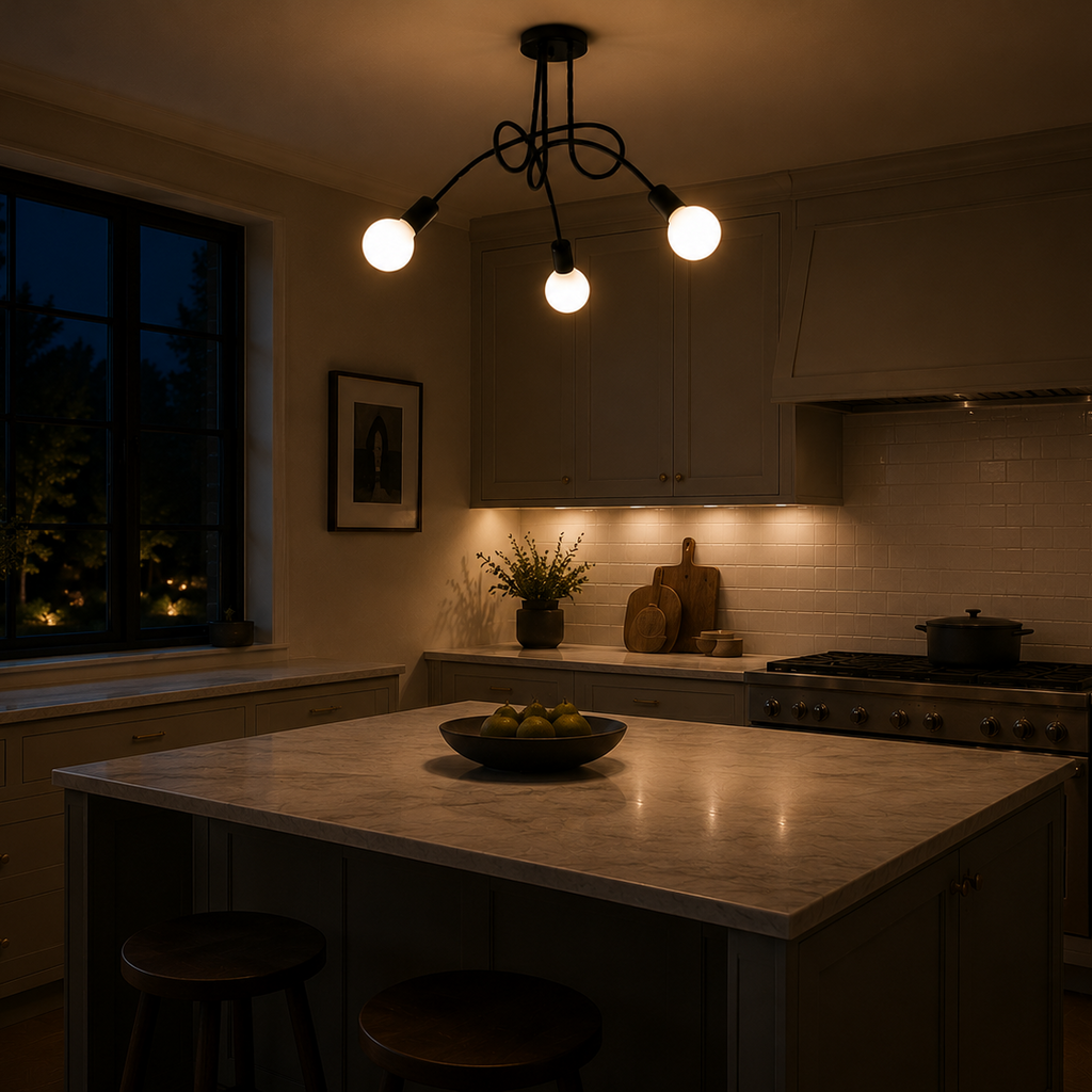 LED Chandelier - Modern 3-Light Living Room Ceiling Light