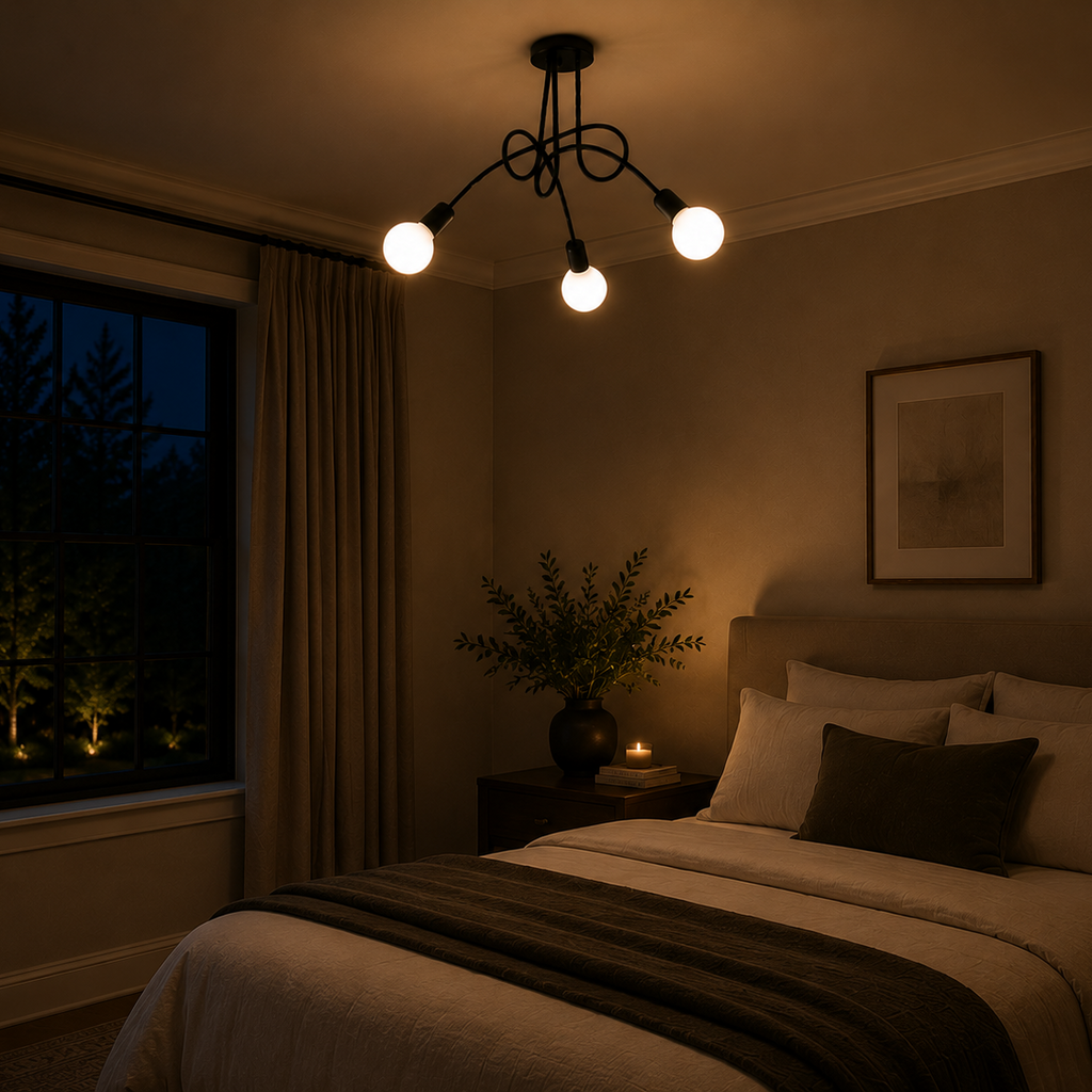 LED Chandelier - Modern 3-Light Living Room Ceiling Light