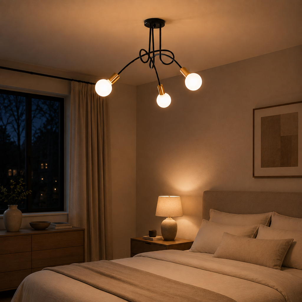 LED Chandelier - Modern 3-Light Living Room Ceiling Light