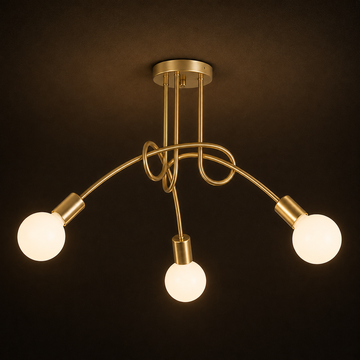 LED Chandelier - Modern 3-Light Living Room Ceiling Light