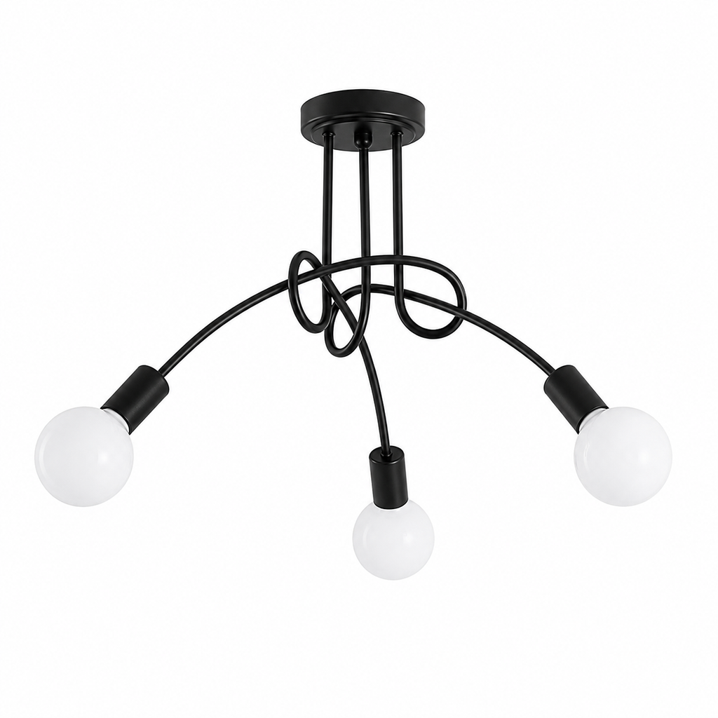 LED Chandelier - Modern 3-Light Living Room Ceiling Light