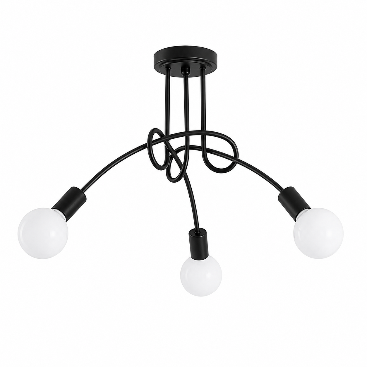 LED Chandelier - Modern 3-Light Living Room Ceiling Light